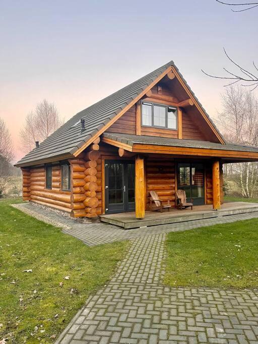 Unieke Houten Villa Met Sauna In Twente - 6P Den Ham Экстерьер фото